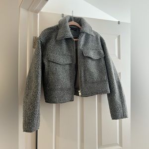 Zara cropped wool- like  jacket